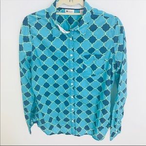 Stylus Multicolor Pattern Blouse Size L